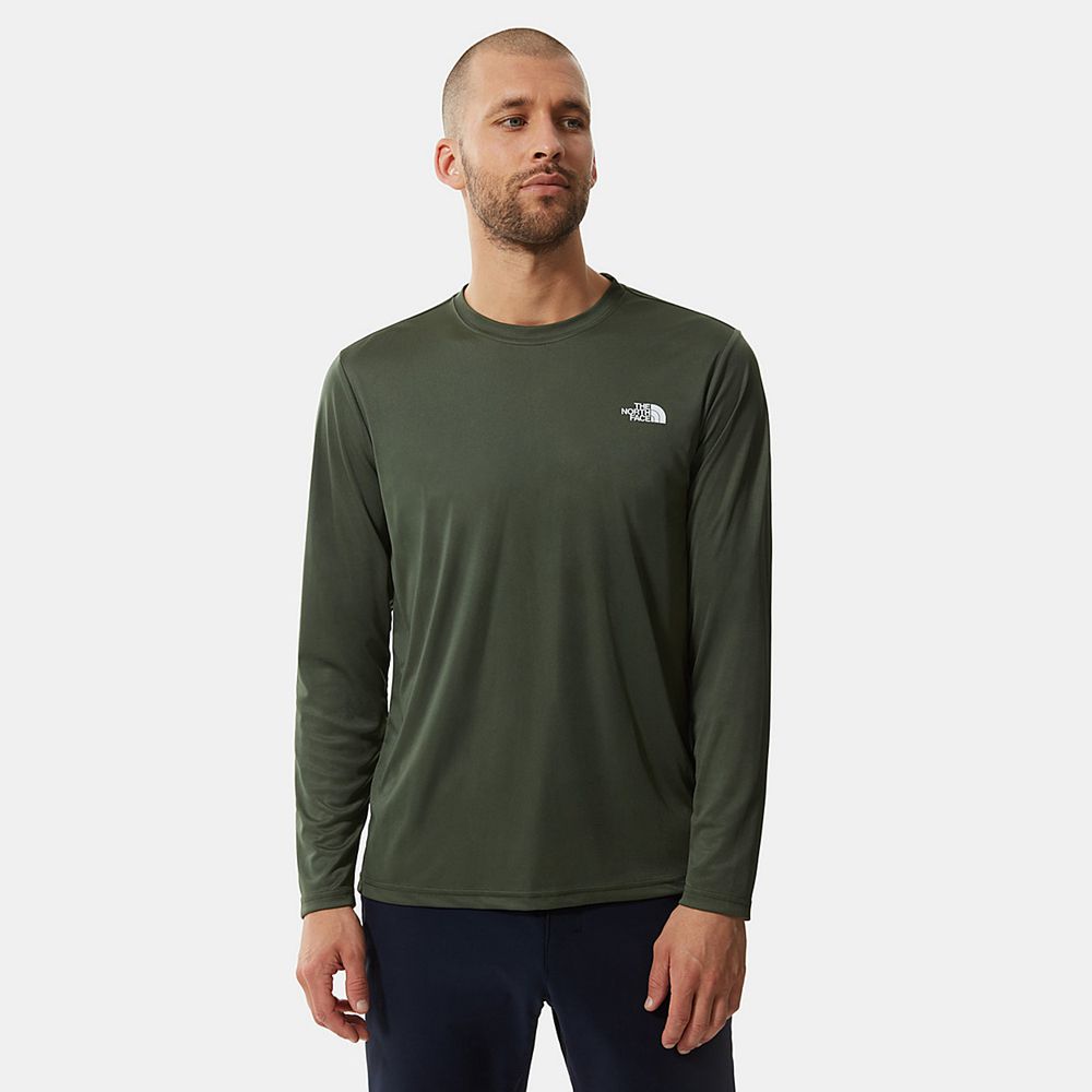 The North Face Long Sleeve Mens Australia - The North Face Reaxion Amp Long-Sleeve Green (DJY-681924